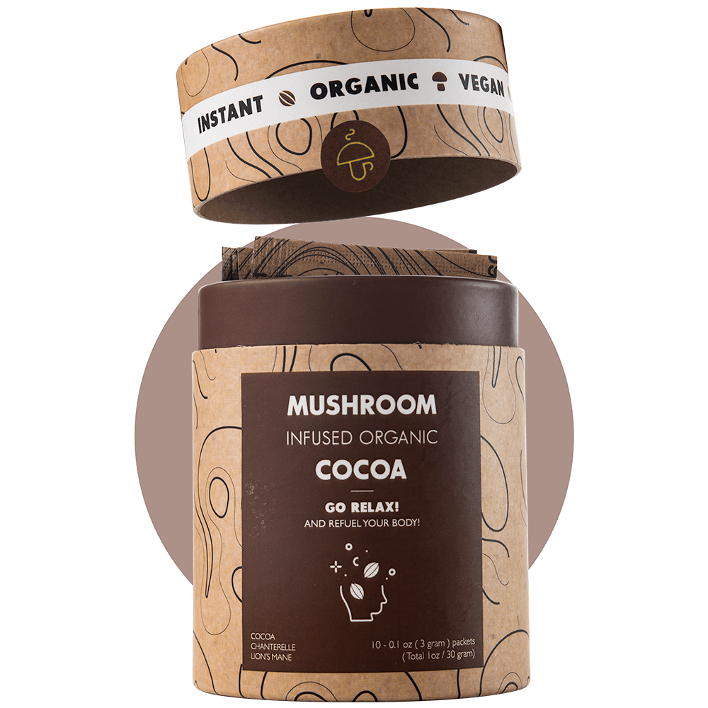 Go Relax – organic instant Cocoa with Chanterelle & Reishi