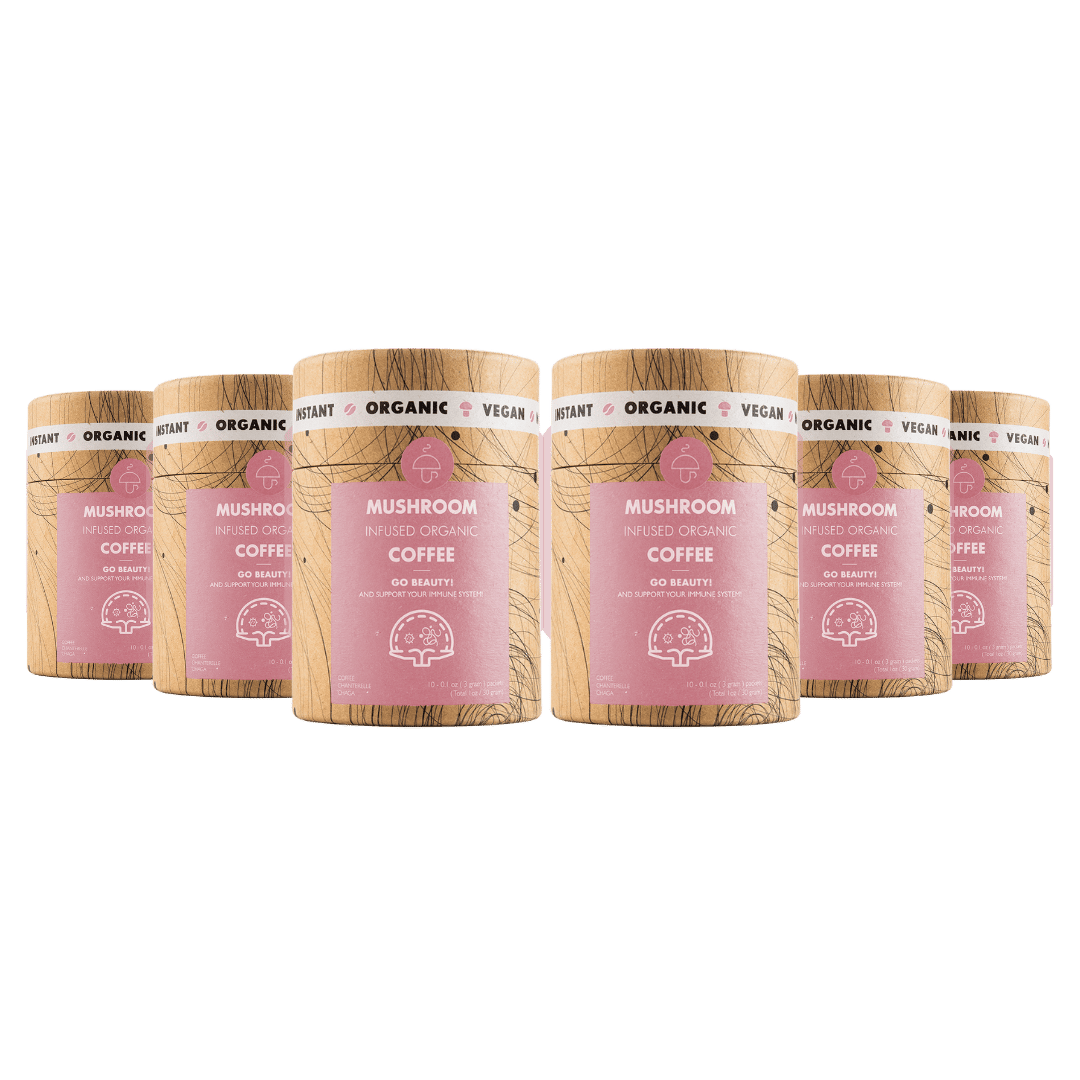 60 servings Go Beauty – organic instant coffee with Reishi and Lion's Mane