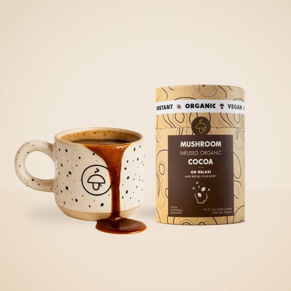 30 servings Go Relax – organic instant Cocoa with Chanterelle & Reishi