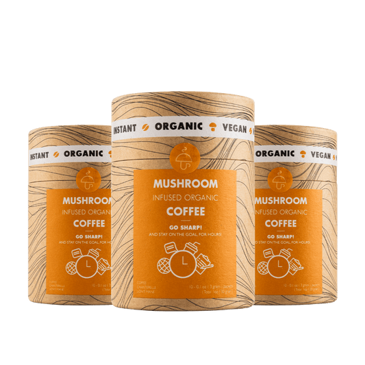 Go Sharp 30 Servings – organic instant coffee with Lion's Mane and Chanterelle
