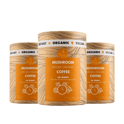 Go Sharp 30 Servings – organic instant coffee with Lion's Mane and Chanterelle