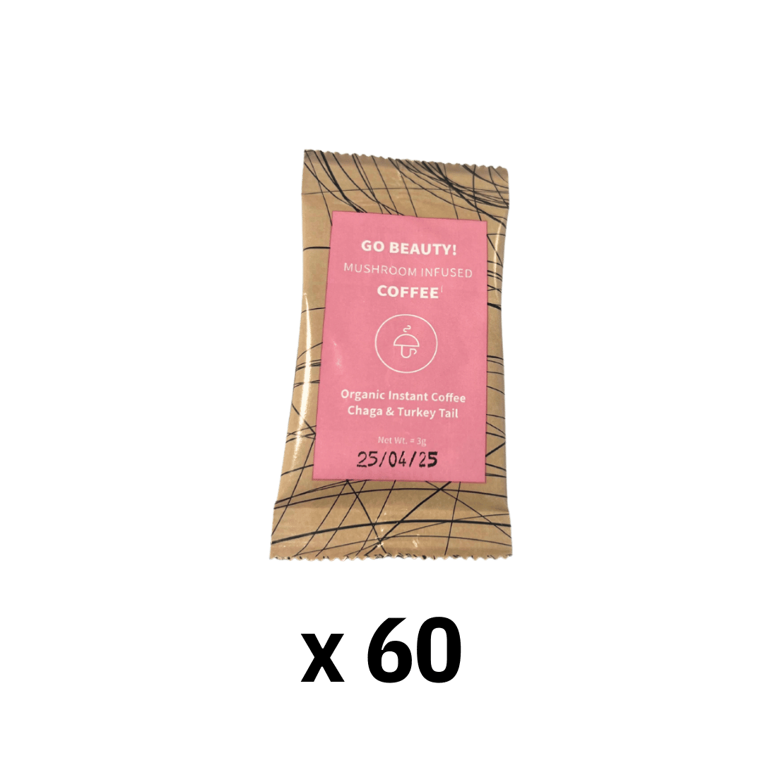 60 servings Go Beauty – organic instant coffee with Reishi and Lion's Mane