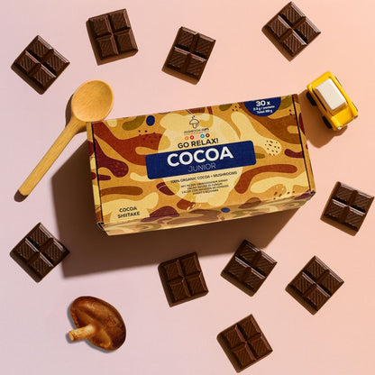 30 servings Go Relax JUNIOR– organic instant Cocoa with Shiitake