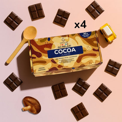 120 servings Go Relax JUNIOR– organic instant Cocoa with Shiitake
