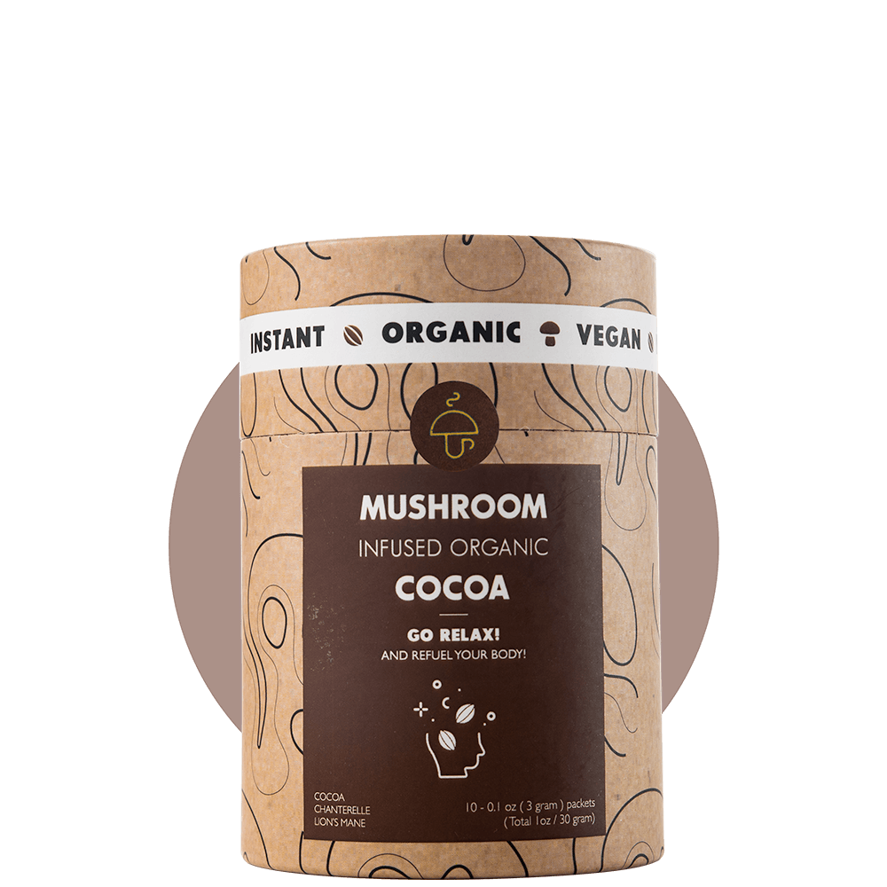 Go Relax - Cacao español orgánico con Rebozuelo y Reishi 