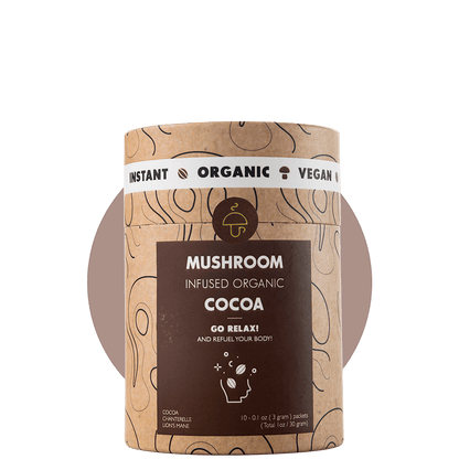 Go Relax - Cacao español orgánico con Rebozuelo y Reishi 