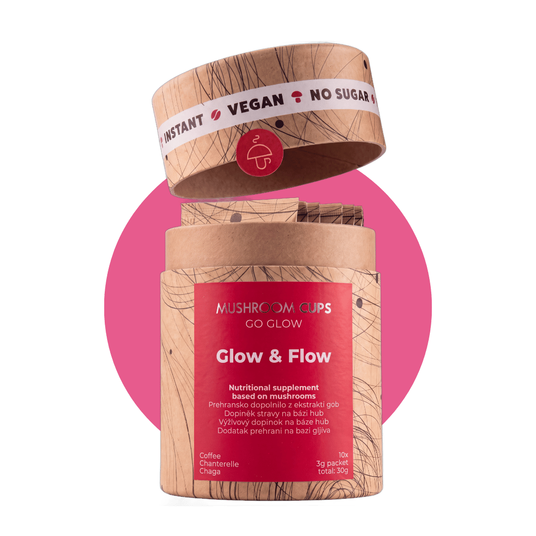 Go Glow – organic instant coffee with Chaga and Chanterelle