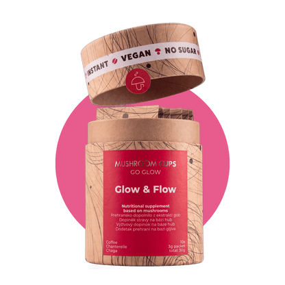 Go Glow – organic instant coffee with Chaga and Chanterelle