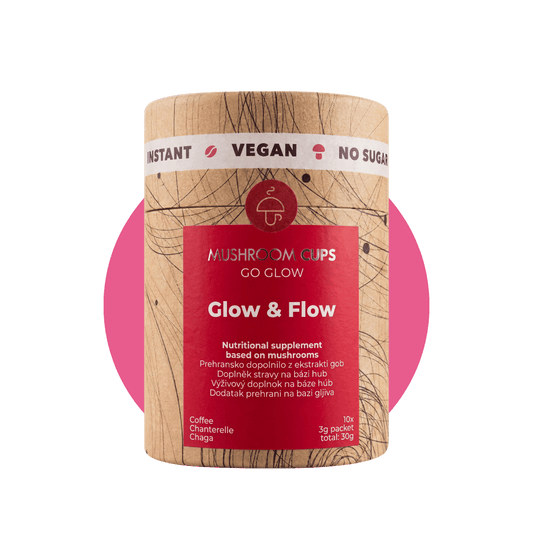 Go Glow – organic instant coffee with Chaga and Chanterelle