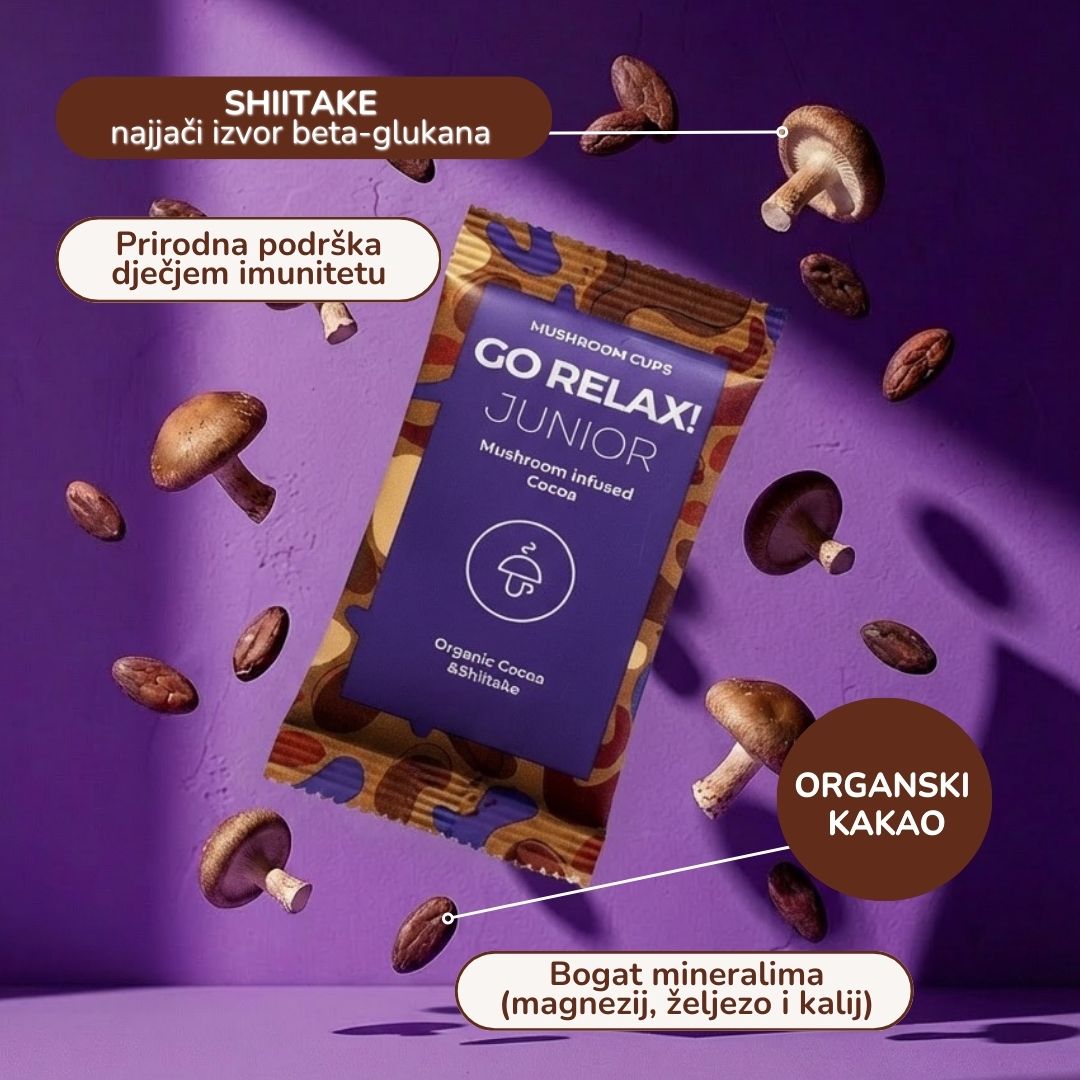 Go Relax JUNIOR– organic Cocoa with Shiitake – Mushroom Cups