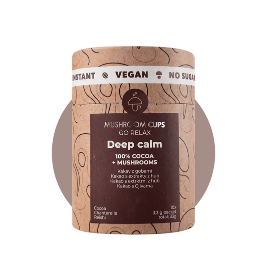Go Relax – organic instant Cocoa with Chanterelle & Reishi