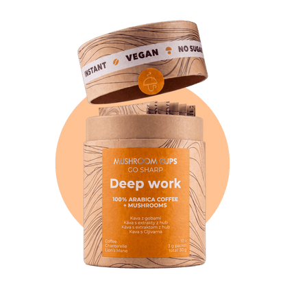 Go Sharp – organic instant coffee with Lion's Mane and Chanterelle