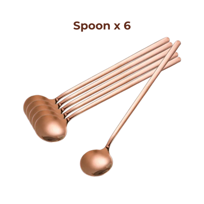 Coffee spoon x6 (Rose Gold - Stainless Steel SET)