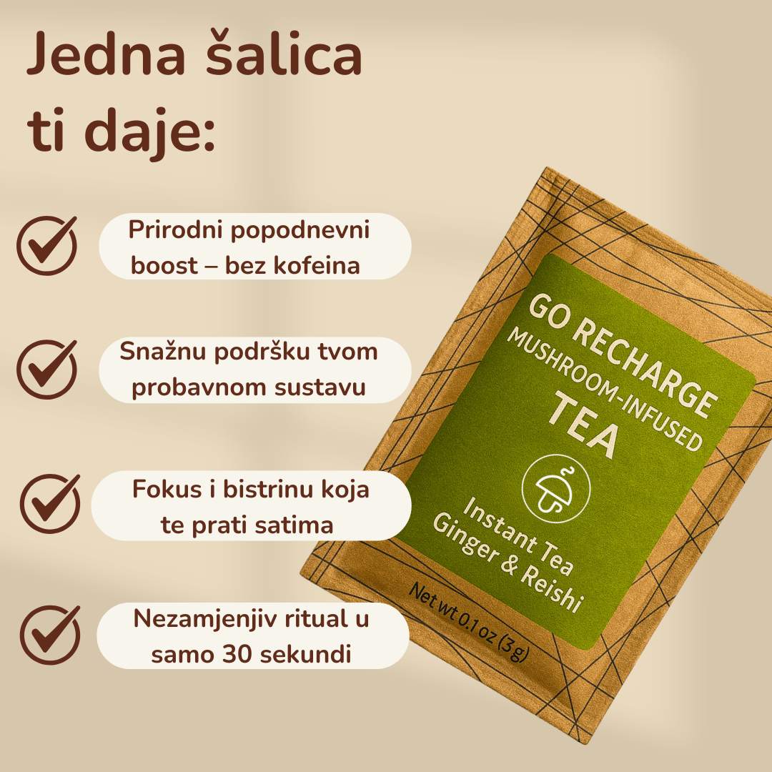 Go Recharge - organski đumbir sa reishi - 30 serviranja 