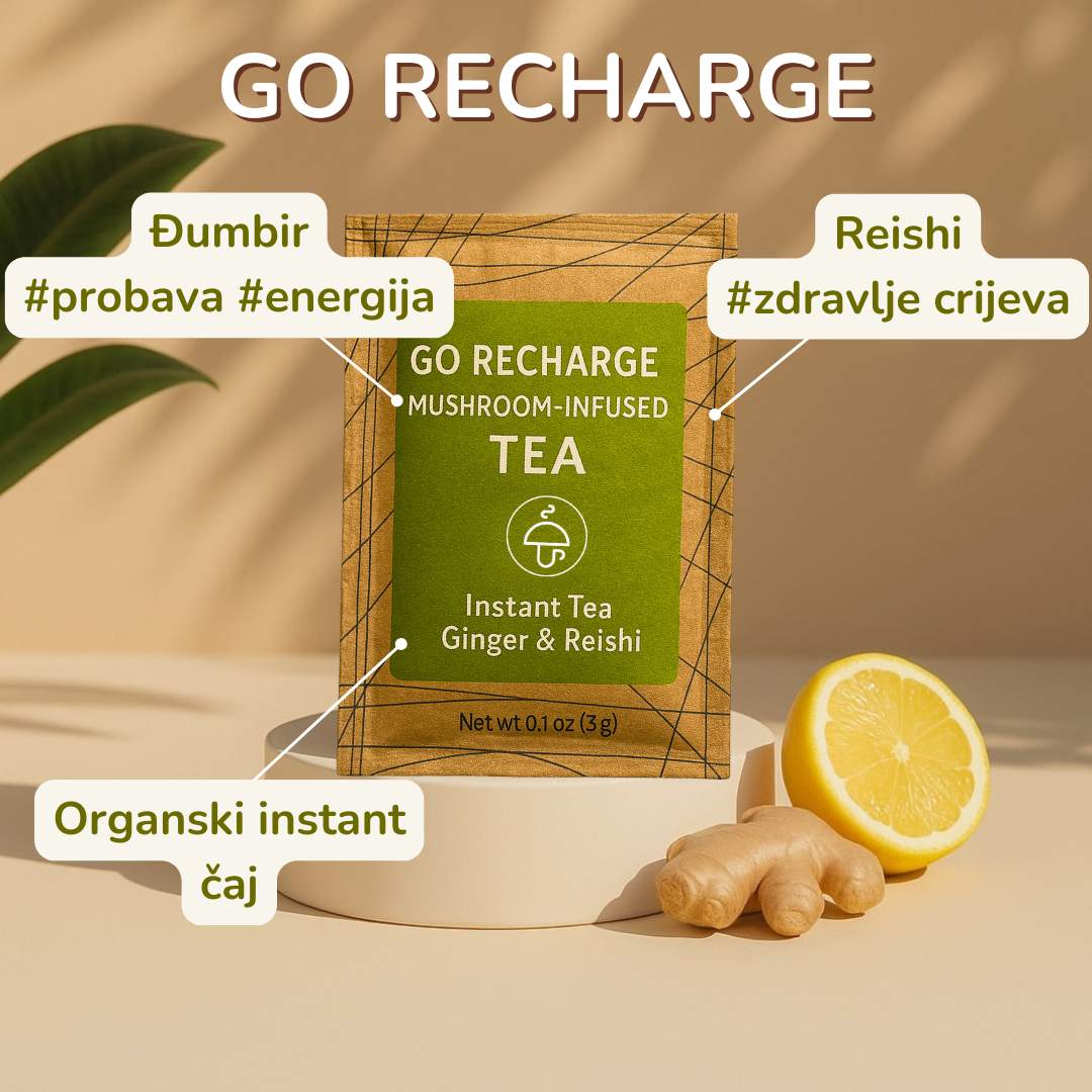 Go Recharge - organski đumbir sa reishi - 30 serviranja 