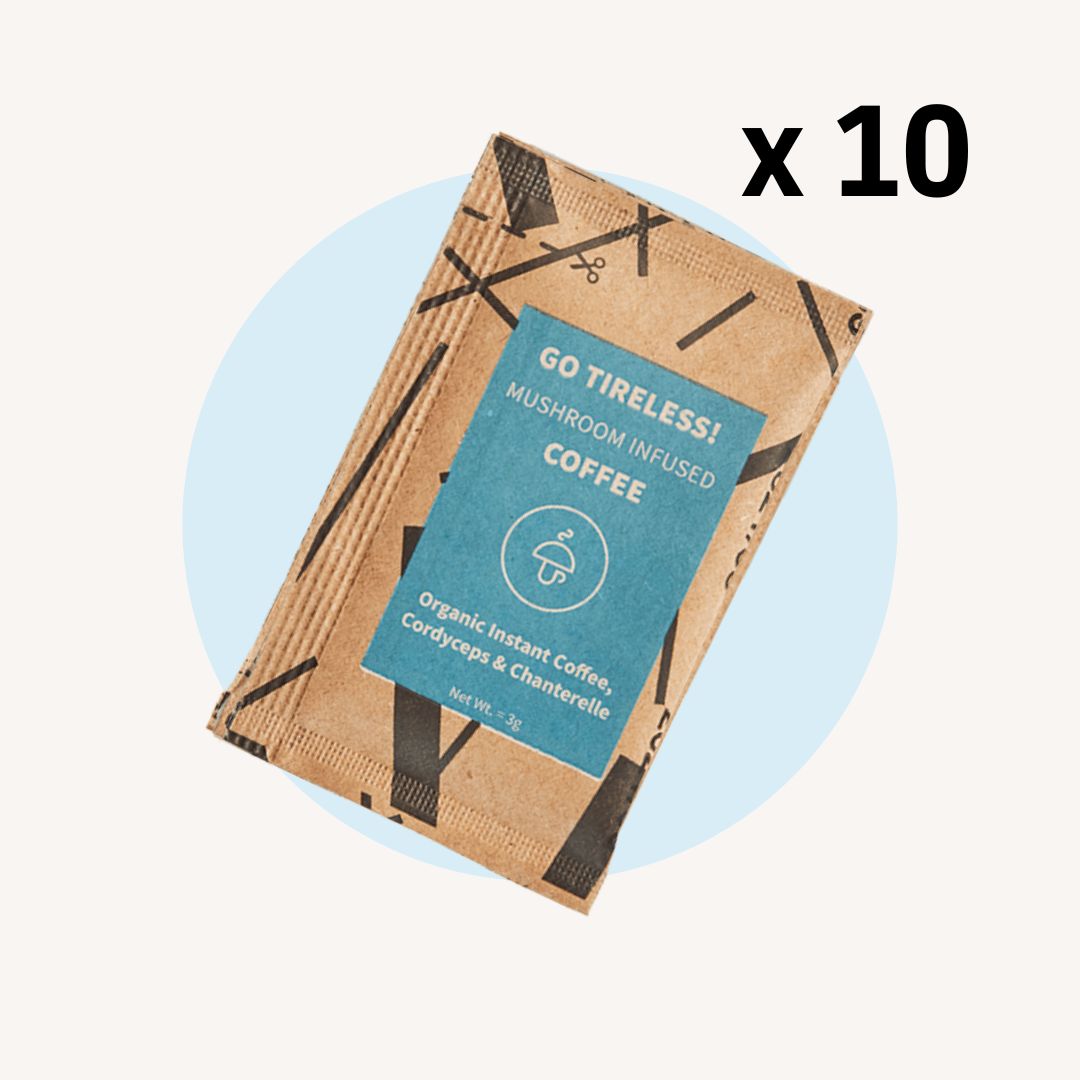 Go Tireless - organska instant kava s Cordycepsom i Lisičarkom