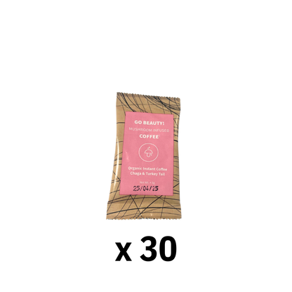 30 servings Go Beauty – organic instant coffee with Reishi and Lion's Mane