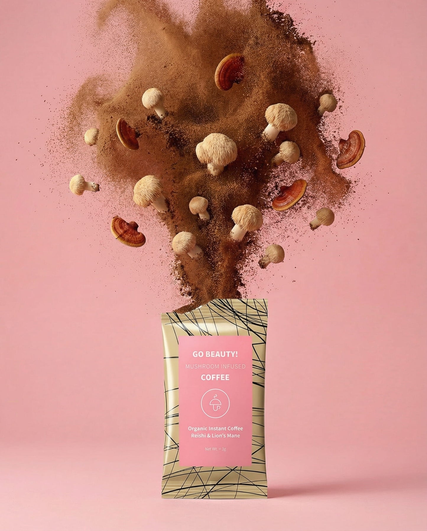 Go Beauty - Café instantáneo orgánico con Melena de León y Reishi